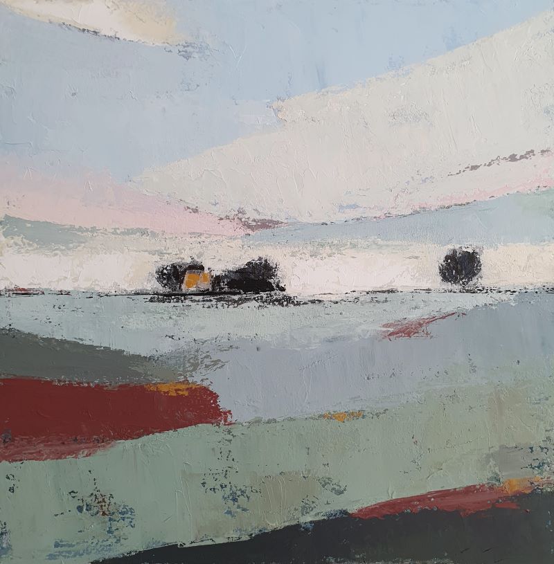 Paysage d'hiver, 2024. Acrylique sur toile. 50 x 50 cm