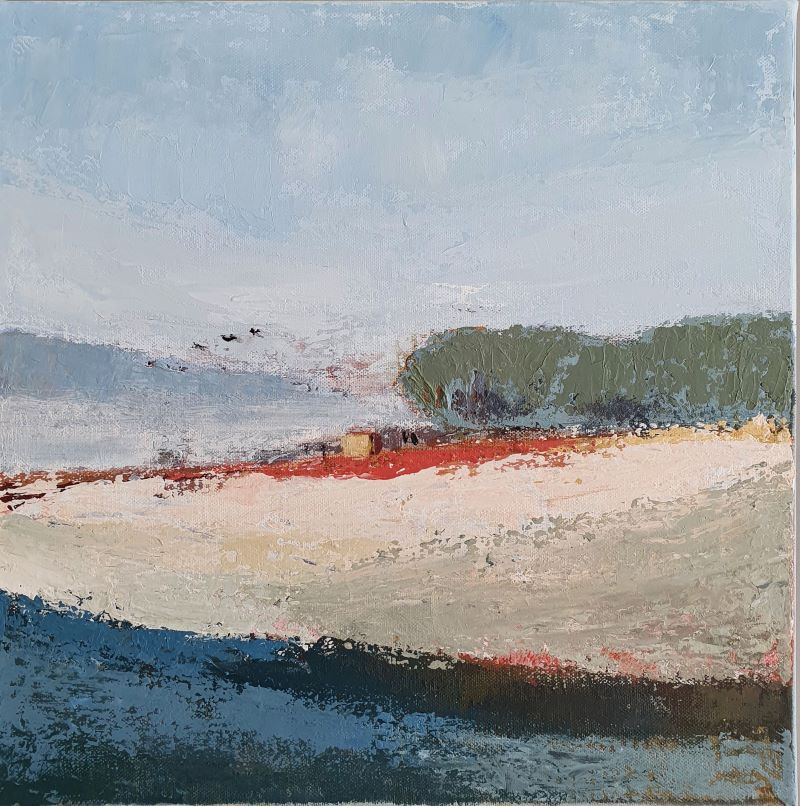 Champs lumineux, 2024. Acrylique sur toile. 40 x 40 cm