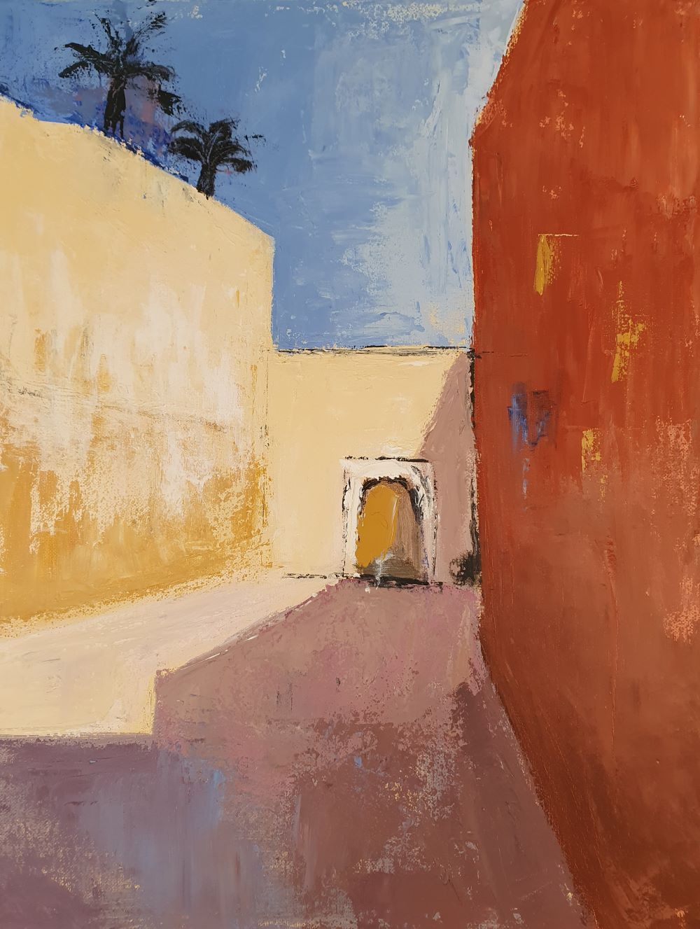Marrakech, 2025. Acrylique sur toile. 40 x 50 cm