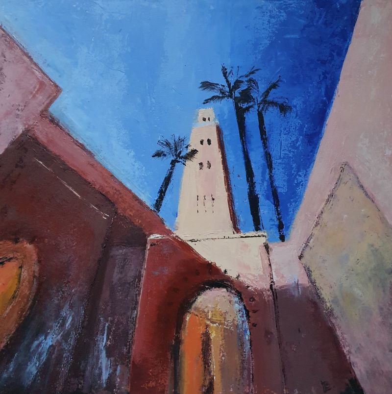 Marrakech, 2025. Acrylique sur toile, 50 x 50 cm