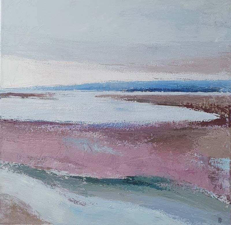 L'étang, 2025. Acrylique sur toile 50 x 50 cm