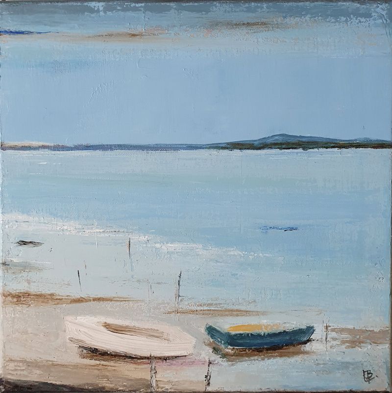 L'étang de Maguelone, 2025. Acrylique sur toile, 40 x 40 cm