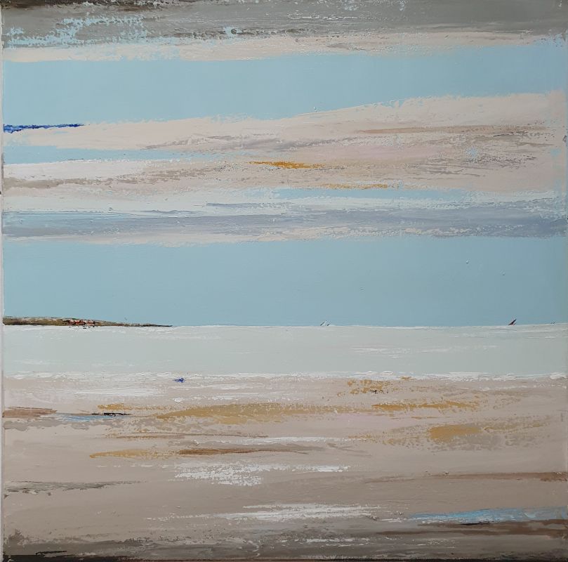 Marine à la manière de Philippe Roussel, 2025. Acrylique sur toile, 60 x 60 cm
