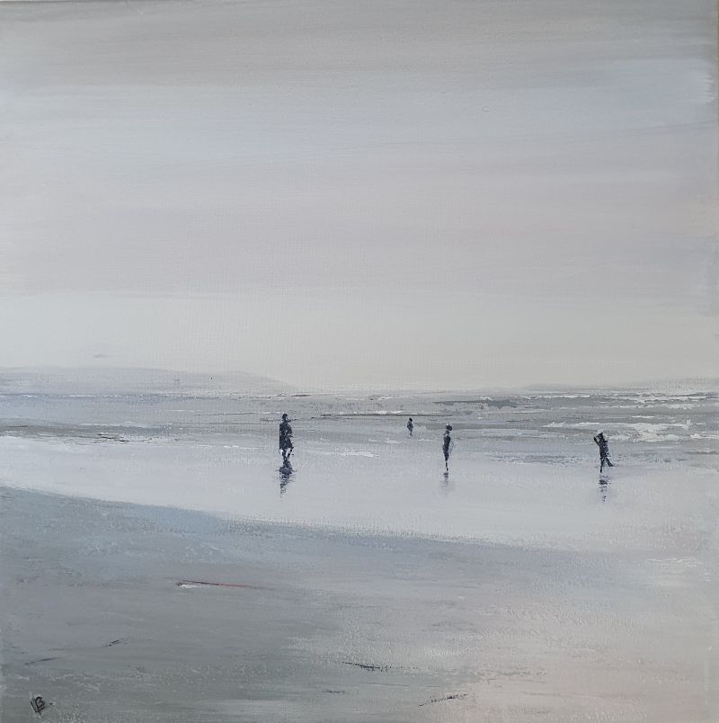 Reflets, 2025. Acrylique sur toile, 50 x 50 cm