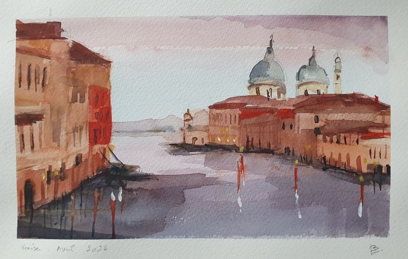 Venise. Aquarelle, avril 2026